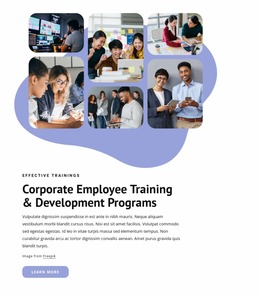 Corporate Employee Training - Online HTML Page Builder