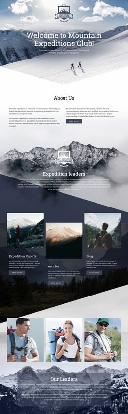 Extreme Mountain Expedition - HTML5 Website Builder