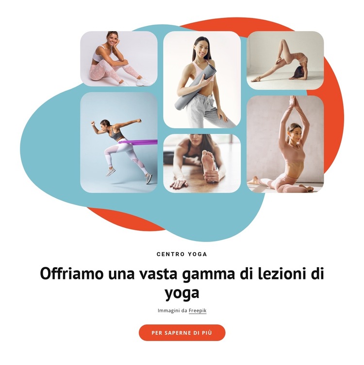 Gli stili yoga più comuni Modello di sito Web