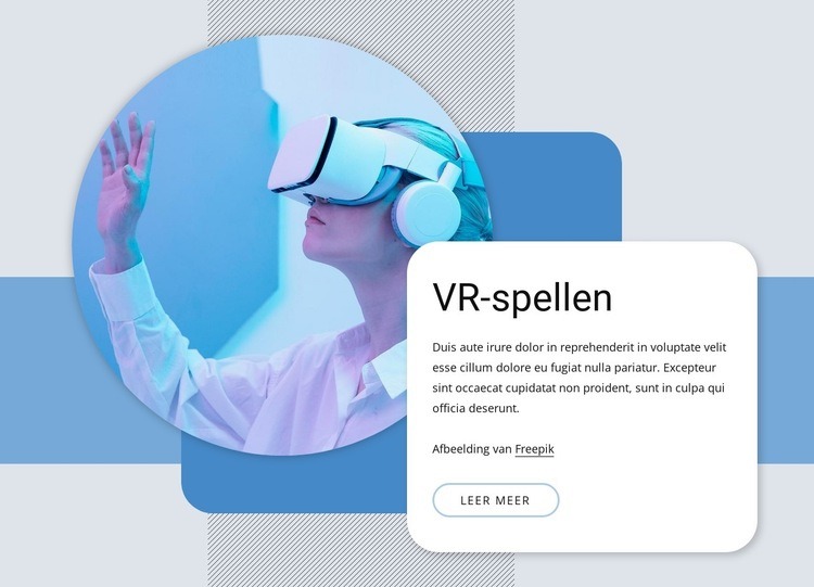 VR-games en anderen Website ontwerp