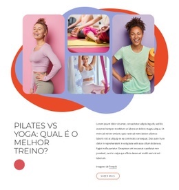 Exercícios De Pilates E Ioga - Design De Maquete