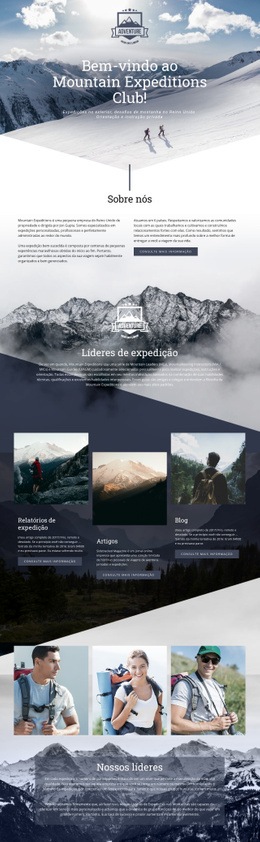 Expedição De Montanha Extrema - Modelo HTML5 Responsivo