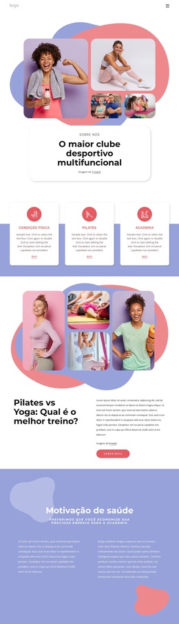 Código Limpo Impressionante Para Clube Esportivo Multifuncional