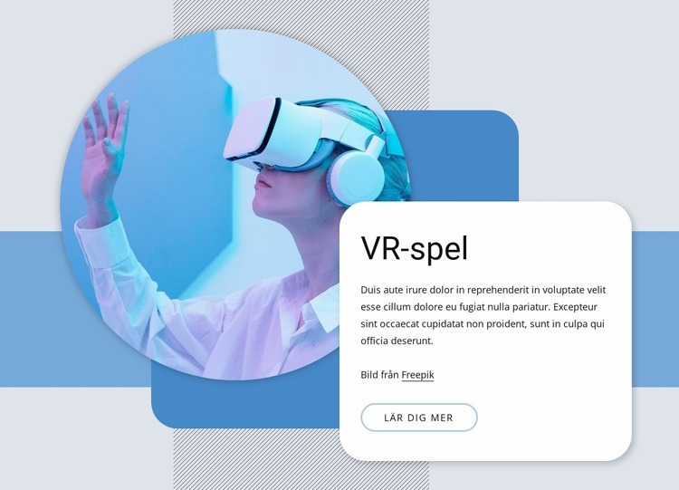 VR-spel och andra Hemsidedesign