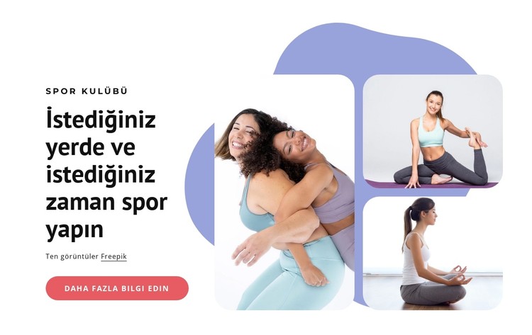 Grup egzersiz dersleri CSS Şablonu