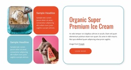 Organic Ice Cream - Web Template