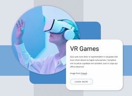 VR Games And Others - Free Landing Page