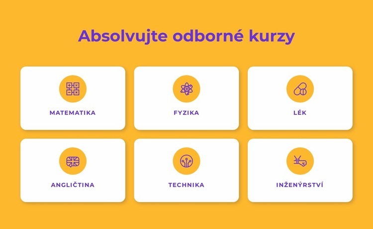 Profesionální certifikační programy Šablona webové stránky