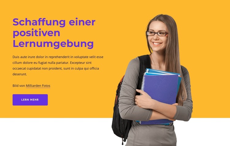 Positives Lernen schaffen HTML-Vorlage