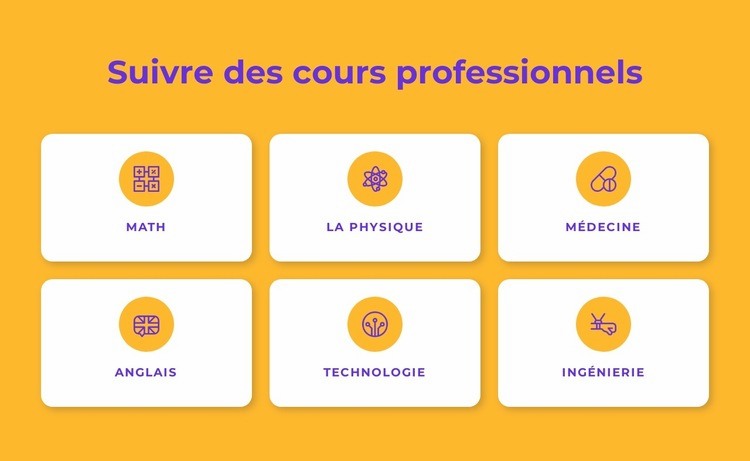 Programmes de certificat professionnel Modèles de constructeur de sites Web