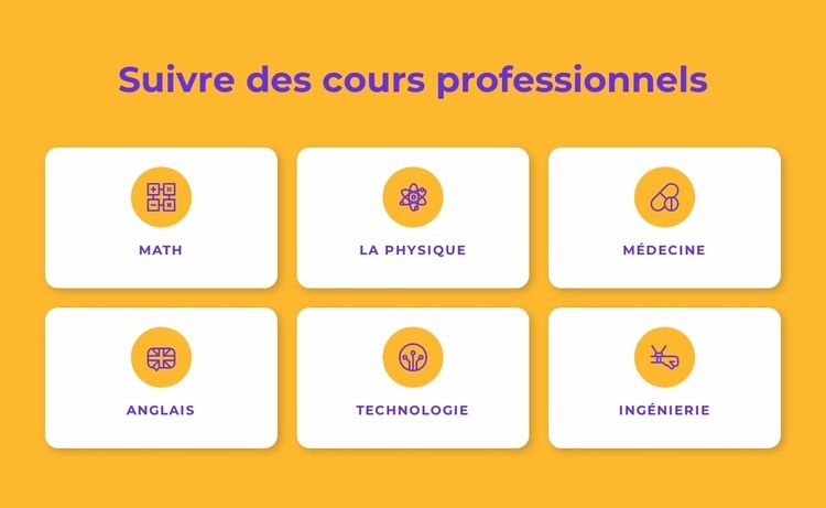 Programmes de certificat professionnel Maquette de site Web