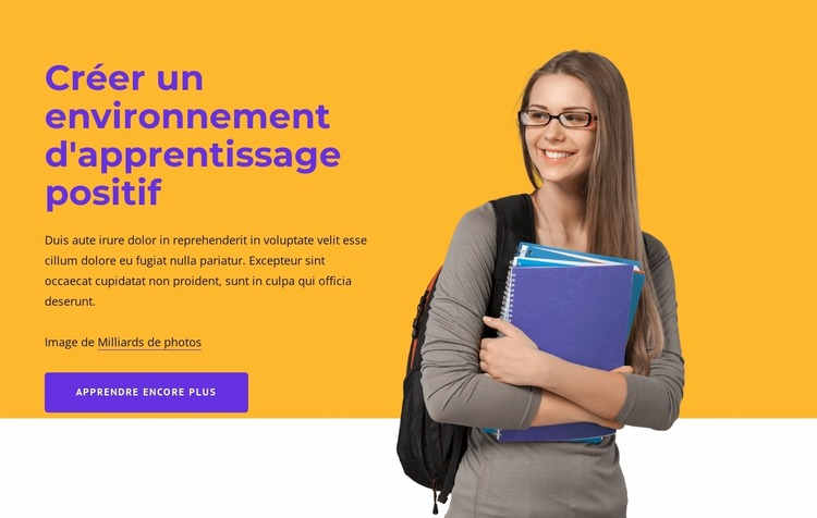 Créer un apprentissage positif Modèle Joomla