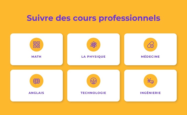 Programmes de certificat professionnel Modèle de site Web