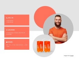 Contacts with layered images - Html Code Example by Nicepage