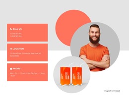 Contacts With Layered Images - HTML Web Template