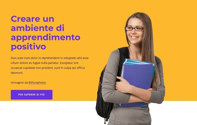 Creare un apprendimento positivo Modello HTML5