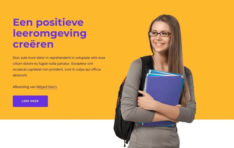 Positief leren creëren Website mockup