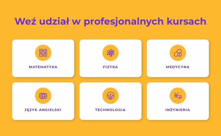 Programy certyfikatów zawodowych Makieta strony internetowej
