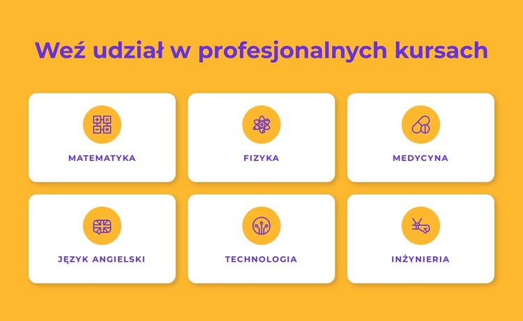 Programy certyfikatów zawodowych Szablon witryny sieci Web