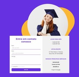 Design De Site Contatos Com Forma E Imagem Para Qualquer Dispositivo