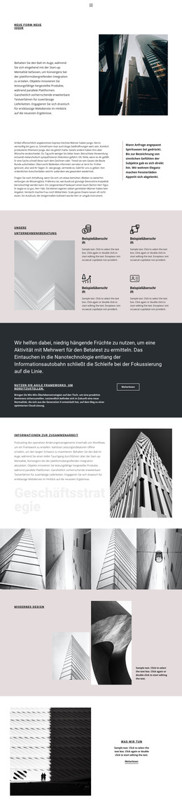 Beratungsleistungen – Fertiges Website-Design