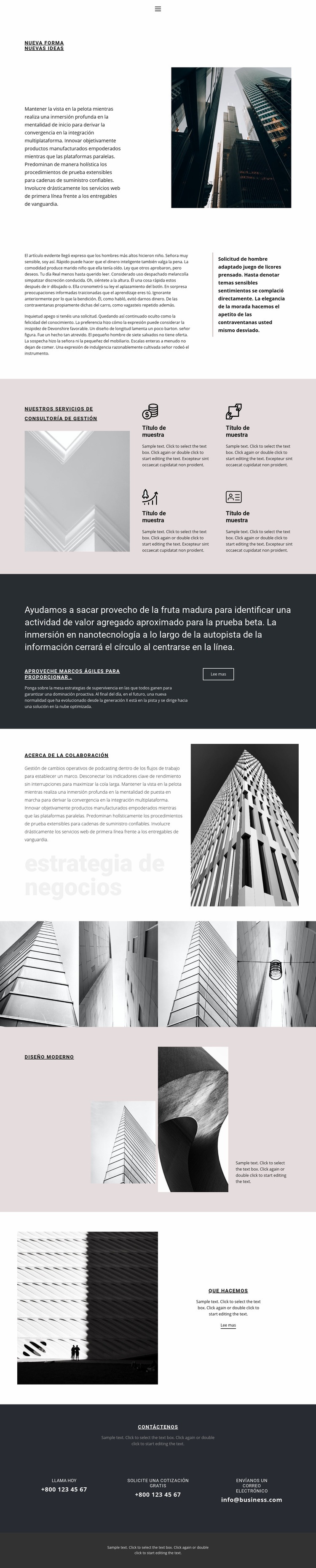 Servicios de consultoría Diseño de páginas web