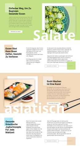 Gesundes Menü Einfache HTML-CSS-Vorlage