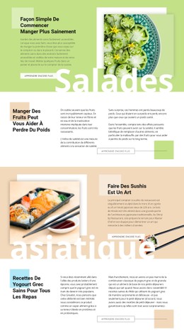 Menu Santé Modèle HTML CSS Simple