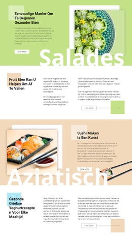 Gezond Menu Eenvoudige HTML CSS-Sjabloon