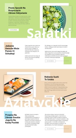 Zdrowe Menu Prosty Szablon HTML CSS