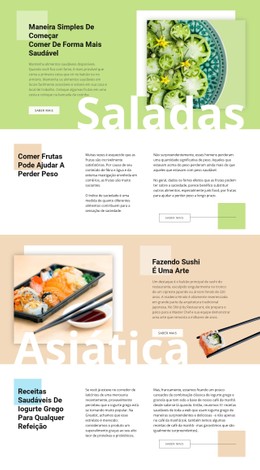 Cardápio Saudável Modelo HTML CSS Simples