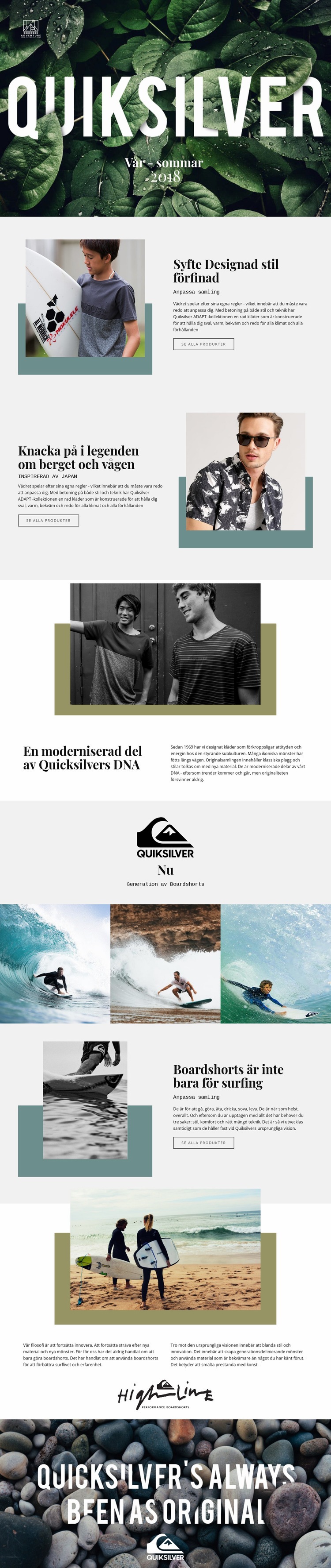 Quiksilver HTML-mall