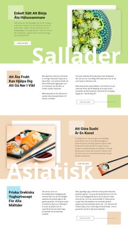 Hälsosam Meny - Personliga Webbplatsmallar