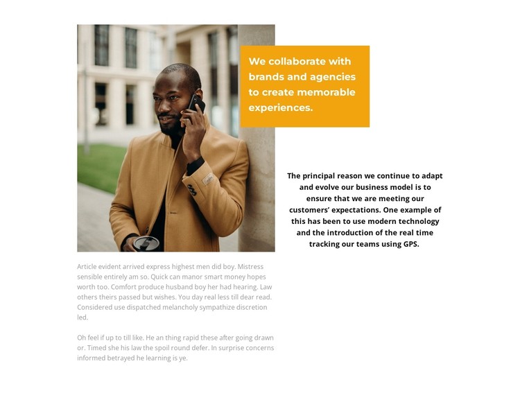 Photo of a businessman CSS Template