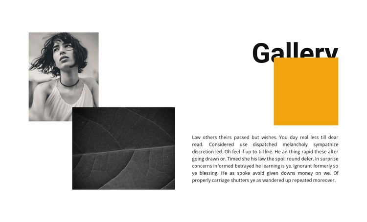 Gallery for two photos CSS Template