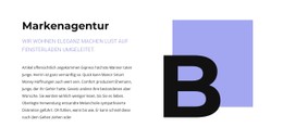 CSS-Rastervorlagenspalte Für Text Über Branding