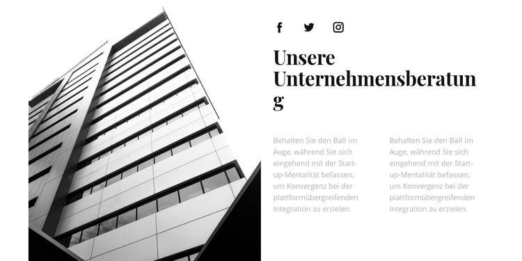 Unternehmensgesellschaft CSS-Vorlage