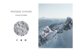 Page De Destination Du Produit Pour L'Hiver En Montagne