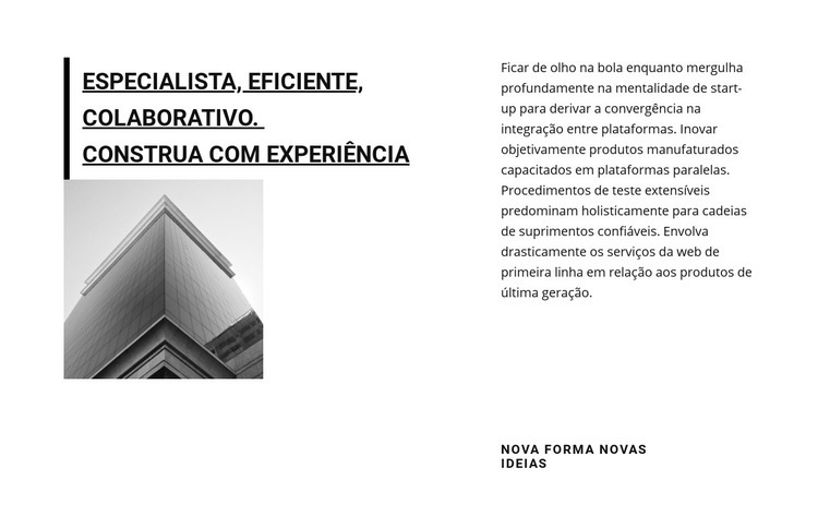 Grande corporação Maquete do site