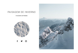 Inverno Nas Montanhas – Modelo De Site Responsivo