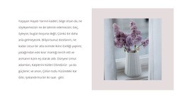 Çiçek Buketleri - Bir Sayfalık Şablon