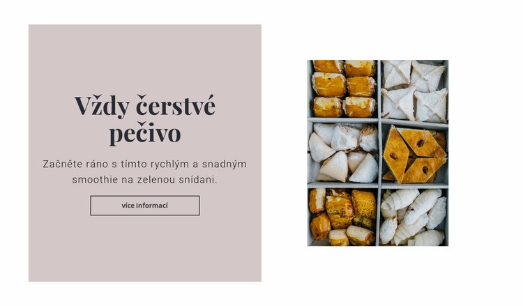 Vždy čerstvé pečivo Webový design