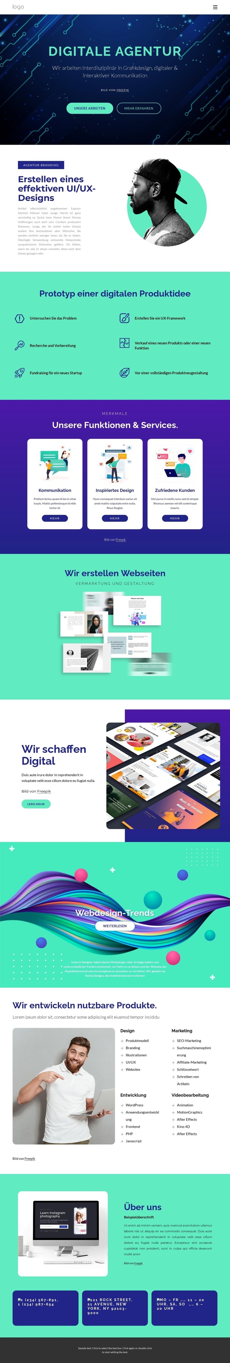 Agentur spezialisiert auf Social Media HTML Website Builder