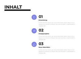 Inhalt - Modernes Website-Design