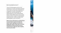 Ideale Tauchplätze - Einfaches Website-Design