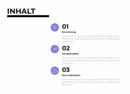 Inhalt - Benutzerfreundliches Website-Modell