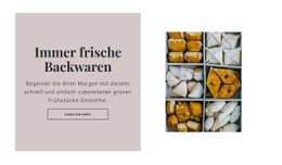 Immer Frische Backwaren - Gebrauchsfertige Landingpage
