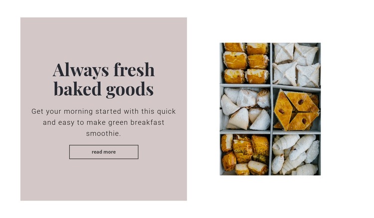 Always fresh baked goods Elementor Template Alternative