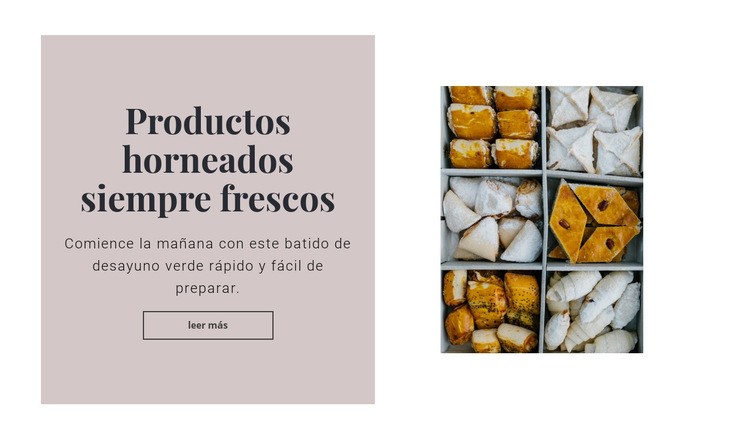 Productos horneados siempre frescos Creador de sitios web HTML