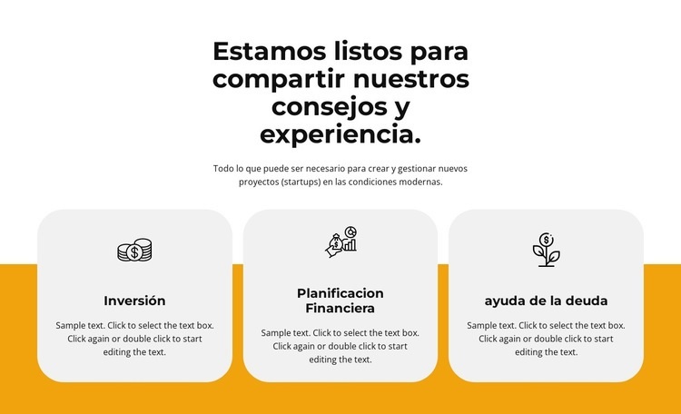 Compartir experiencia Plantillas de creación de sitios web